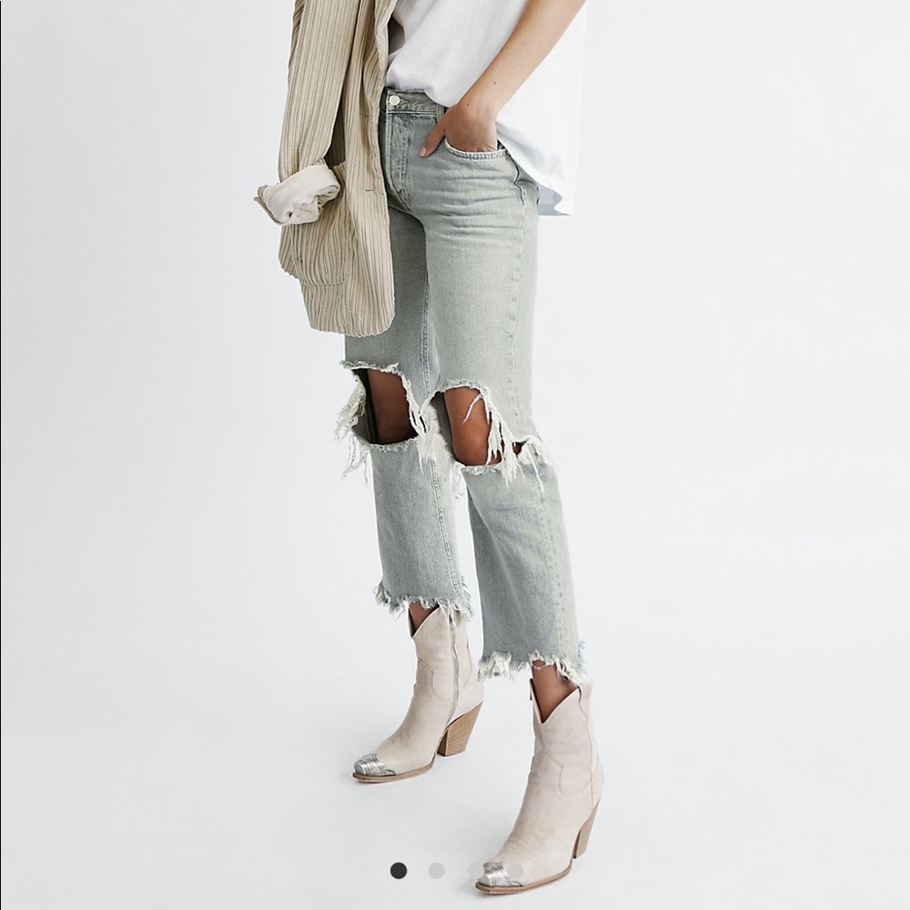 Free People Maggie mid rise Straight leg jean